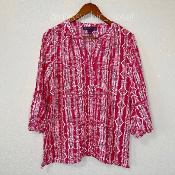 Gloria Vanderbilt Size Large Nova Flutter Sleeves Blouse Top - Picture 3 of 12